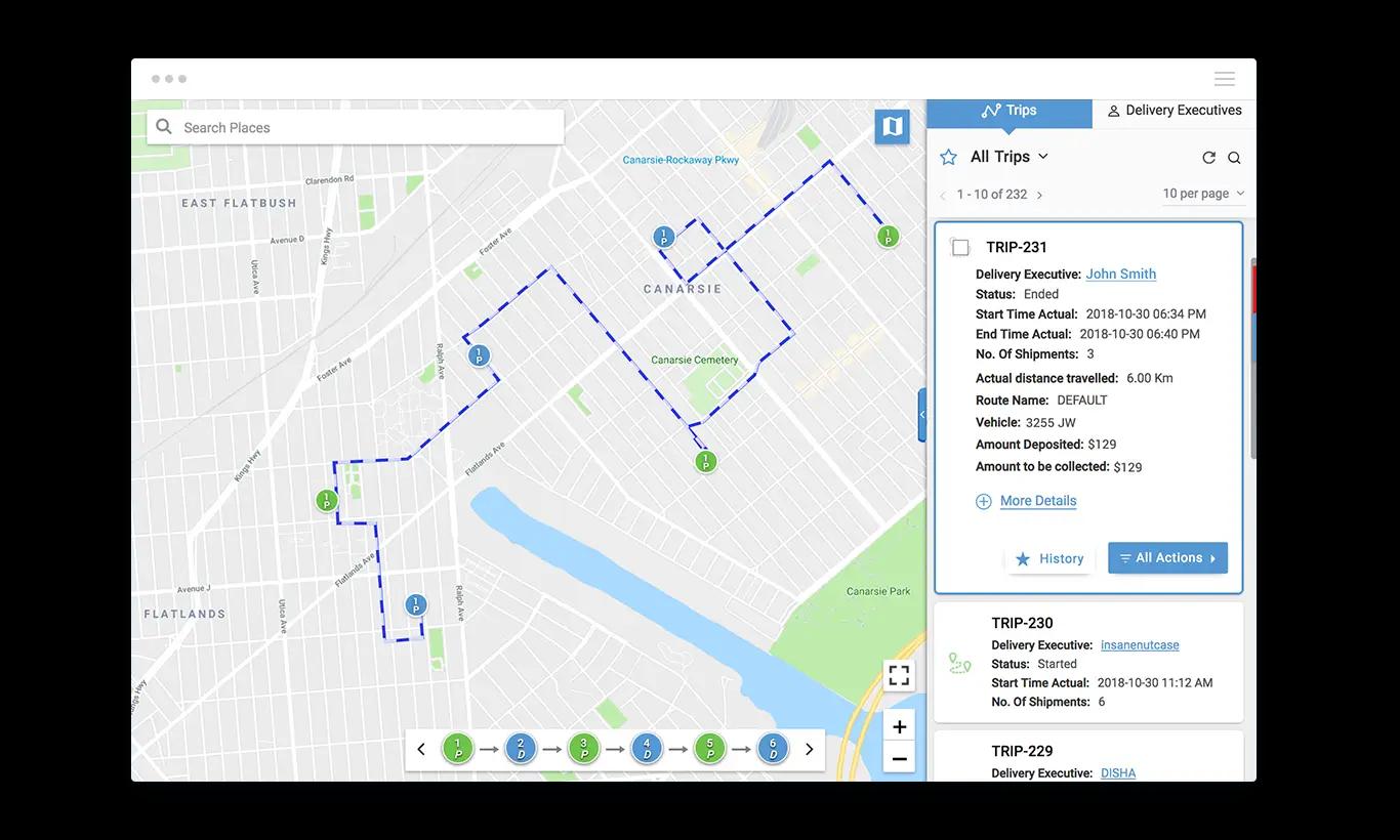 Trip planning using fleet tracking software