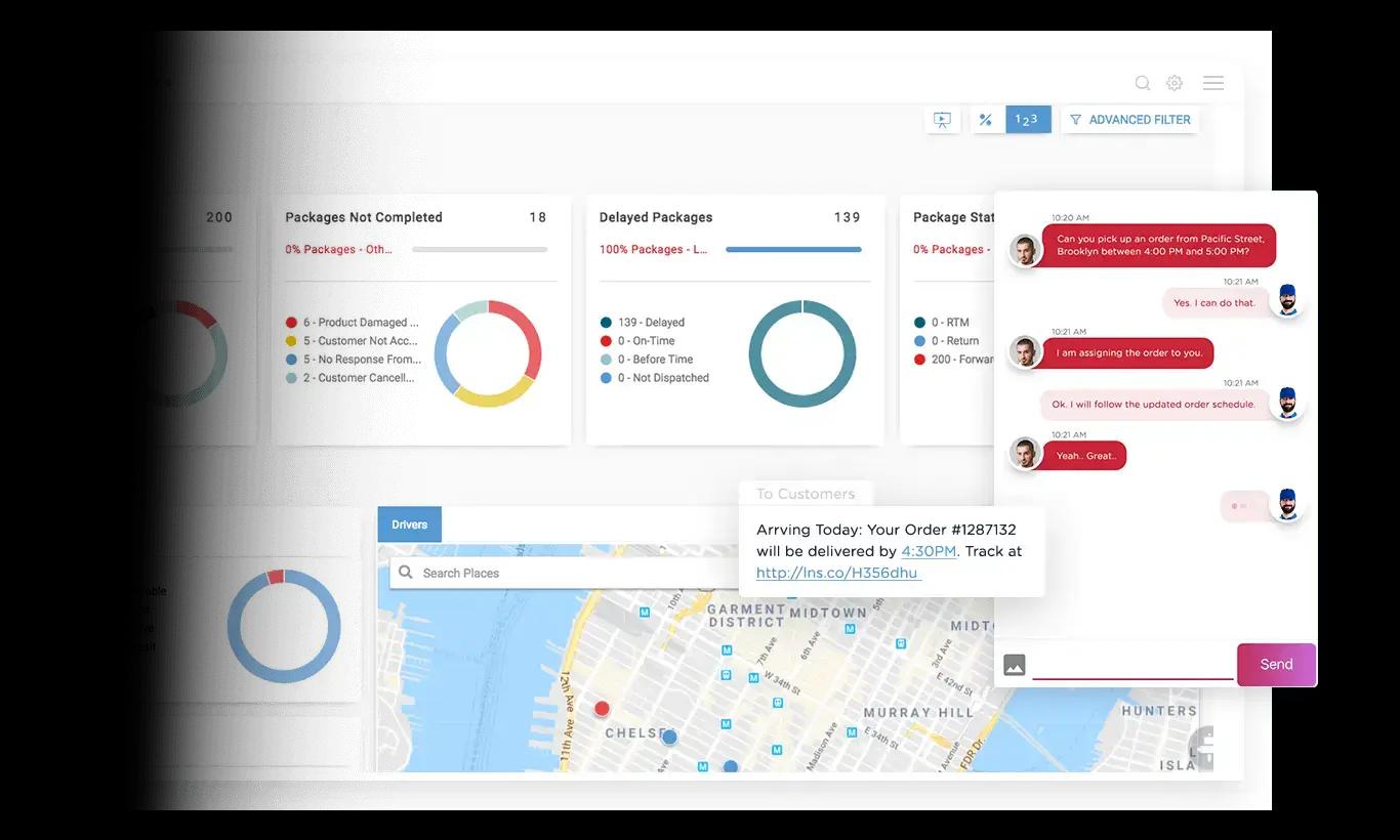 Order updates using delivery tracking software