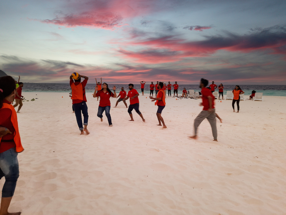 Handball on the beach, LogiNext Workation