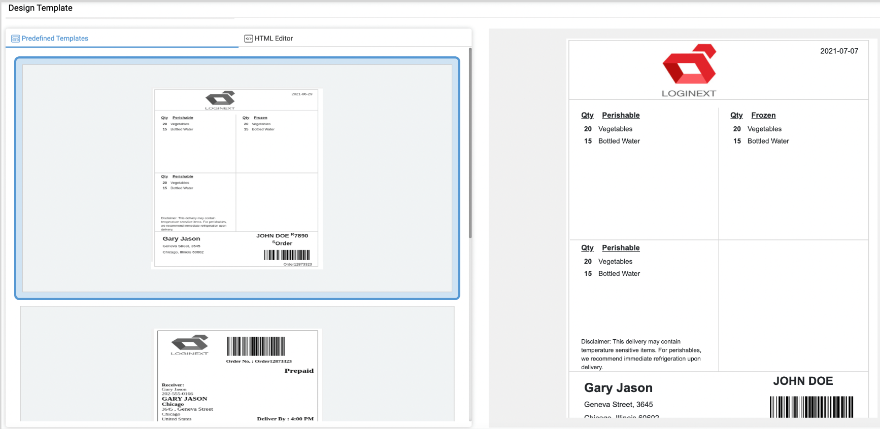 AWB Label Configuration- Logistics Management Software Feature